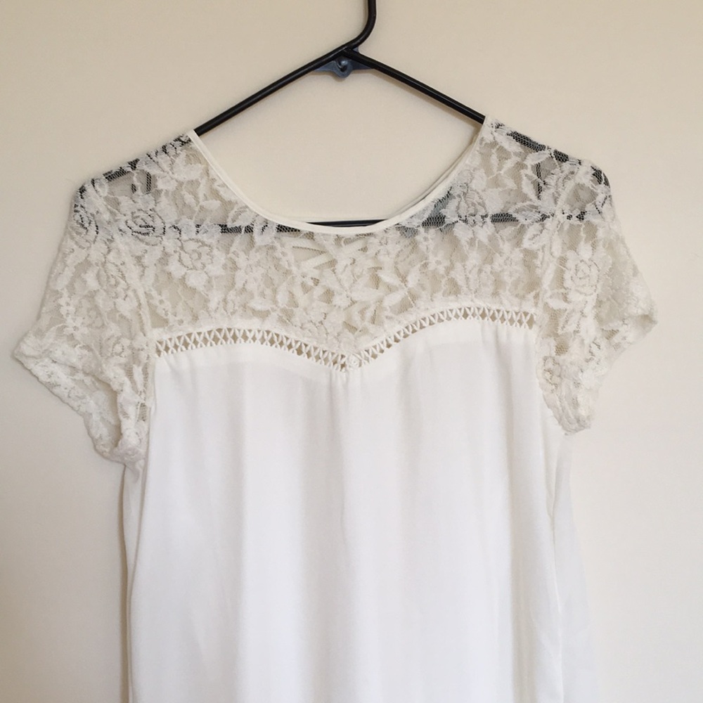 White Lace-top Dress